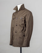 Unlined field jacket Adjustable waist 4 pleated patch pockets Army green d'Avenza Field Jacket / Army Green