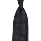 Viola Milano Floral Handrolled Woven Silk Tie / Grey Mix