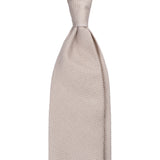 Viola Milano Grenadine Garza Fina Unlined Silk Tie / Ivory