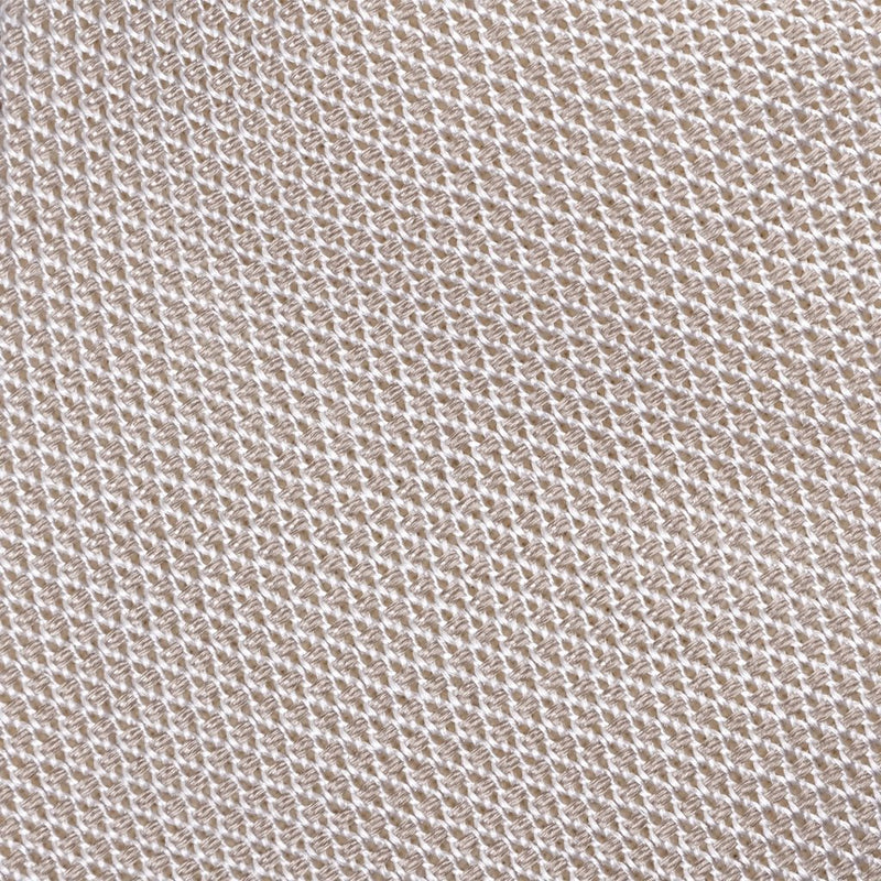 Viola Milano Grenadine Garza Fina Unlined Silk Tie / Ivory