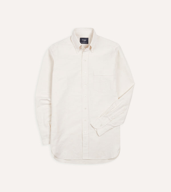 Drake's Oxford Button-Down Shirt / Cream