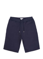 Sunspel Loopback Cotton Shorts / Navy
