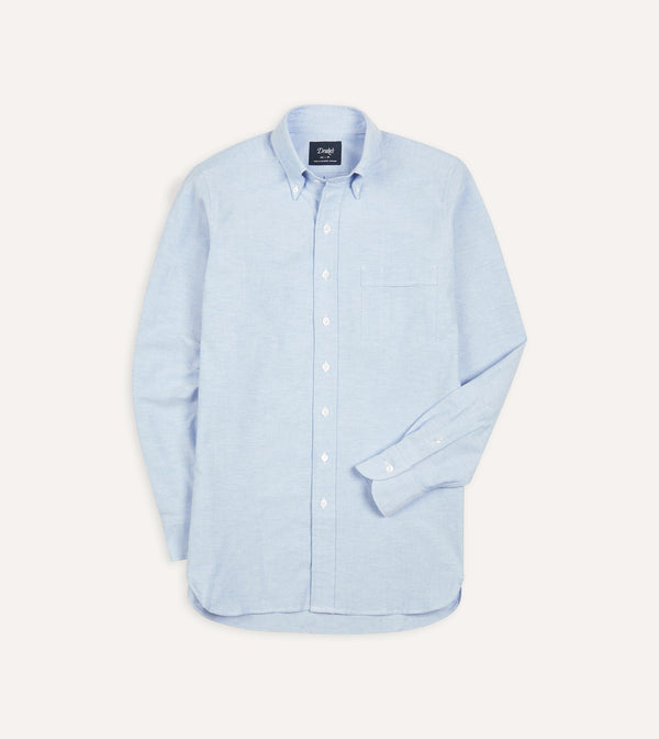 Drake's Oxford Button-Down Shirt / Ice Blue