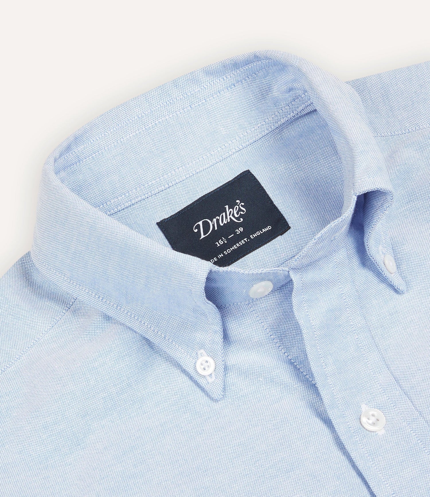 Ice Blue&nbsp;Oxford shirt with button-down collar. Classic and very versatile shirt for casual dressed up days. You can wear it with a tie but it sure is at it's best without one.&nbsp; A stable for every mans wardrobe.&nbsp;

100% Cotton. Handcrafted in Somerset, UK.

Regular Fit
Button-down collar with soft feel
Box pleat
Single round one button cuff
Point pocket
Mother of Pearl buttons
100% cotton
Made in England&nbsp;